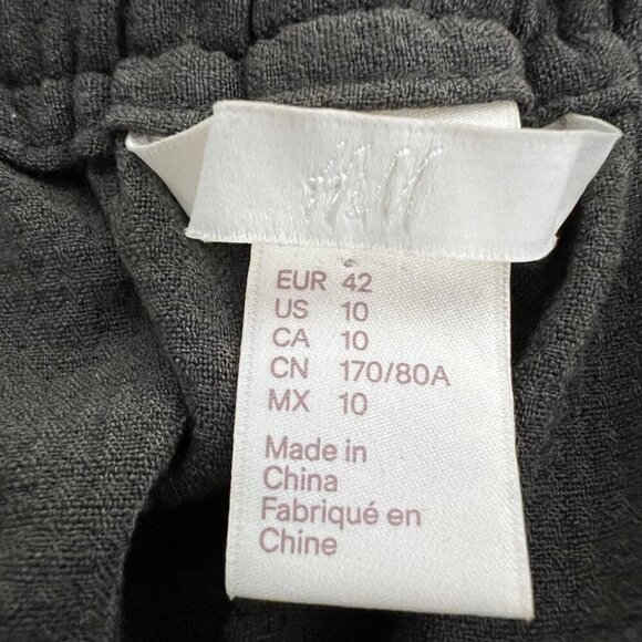 H&M Womens High Rise Pull On Straight Leg Ankle Dress Pants Green 10 Pockets - Picture 8 of 9